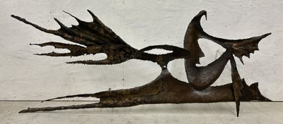 Charles DELPORTE (1928-2012). Sculpture murale en métal non …