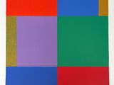 an image of a painting with multiple squares of different colors