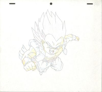 dessin représentant un jeune Vegeta, tiré de Dragon Ball