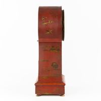Horloge de table ou pendule laquée rouge, décor japoniste, F… (photo 3)