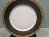 two plates that are sitting on a glass table