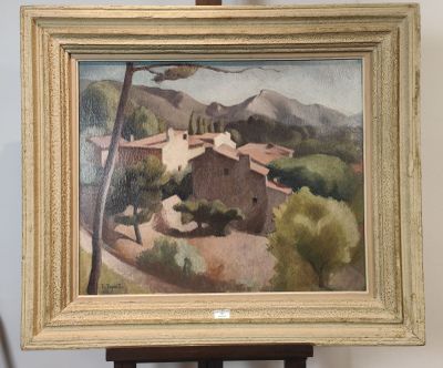 une image d'un tableau sur un chevalet dans une pièce