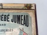 an old book with a picture of a ship on it
