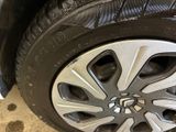 a close up of a tire on a vehicle