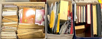 France 3 cartons de classeurs et lttres diverses, semi-moder…