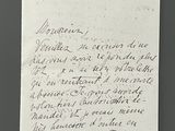 an old handwritten letter on a piece of paper with writing on it