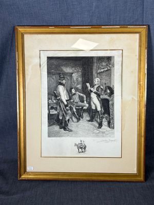 D'après Meissonnier, graveur Achille Jacquet