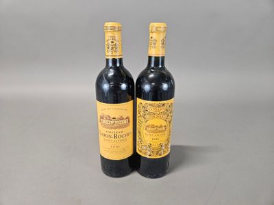 deux bouteilles de vin posées l'une à côté de l'autre sur une table