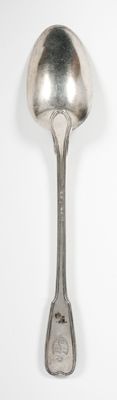 Cuillère à ragoût en argent, modèle filets. - Photo 1
