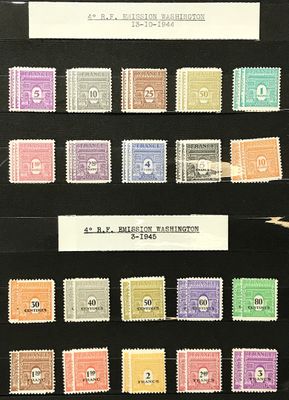 TIMBRE-POSTE - FRANCE - ** - Ensemble de 1942 à 1949 presque…