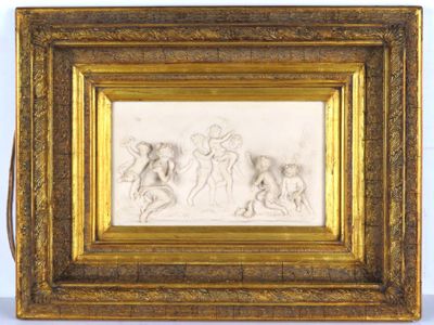D'après MYERS. "Bacchanale d'enfants", plaque en pétrificati…