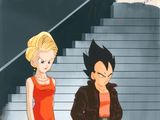 Dragon Ball : Goku et Vegeta dans une scène de Dragon Ball avec Goku