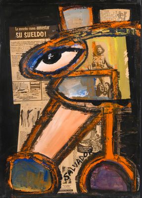 an image of a painting of a man holding a baseball bat