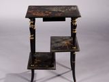 an image of a side table with two shelves on each side