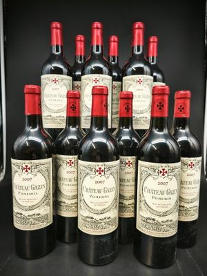 12 Bts CHATEAU GAZIN(*) Pomerol 2007