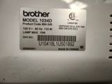 a label on the back of a machine that says brother