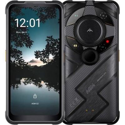 vue arrière et latérale d'un téléphone LG V20 noir