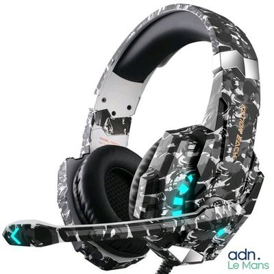un casque équipé d'un microphone et d'écouteurs intégrés
