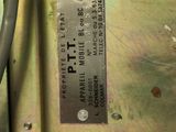 a close up of a piece of metal with a label on it