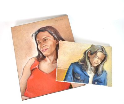 Jacques JOOS (1945-2021), "Deux portraits de femme" , acryli…