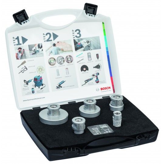 1 Assortiment de 5 scies-trépans diamantées à sec Dry Speed …