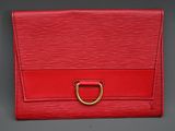 portefeuille Louis Vuitton en cuir EPI rouge