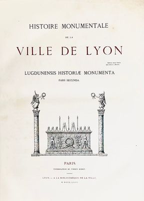 an old book with a drawing of a city on it