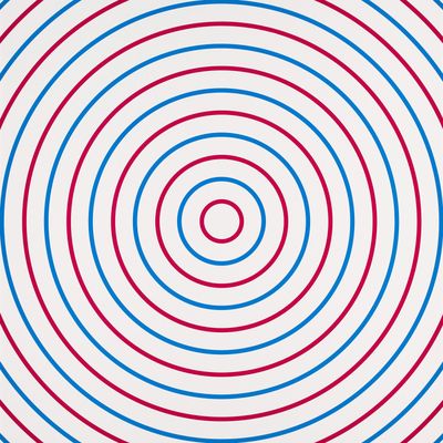 an image of a white and blue spiral with red and blue stripes