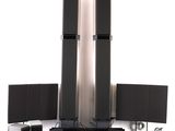 a picture of a set of speakers and speakers on a table