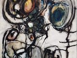peinture représentant un dessin en noir et blanc d'un homme et d'une femme
