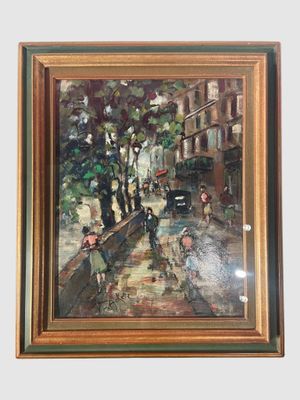 VAN ACHKER (XXème siècle). Gouache sur papier.