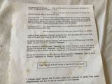 a piece of paper that has been left on a table