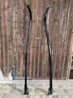 Paire de BRANCARDS en bois et métal pour voiture moderne, la…