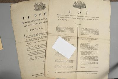 HAUTE-VIENNE. 2 affiches. - « Le préfet du département de la…