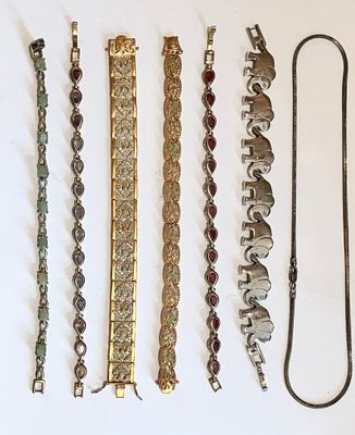LOT de bijoux d'importation en argent 925 et 800 millièmes, …