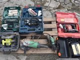 many different tools that are sitting on a pallet