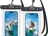 une image représentant deux téléphones portables équipés d'étuis étanches