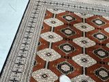 a cat that is sitting on a rug on the floor