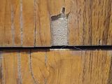 a piece of wood that has been scratched off
