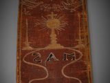an old book with the word mass written on it