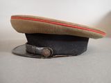 an image of a military hat with a red line on it