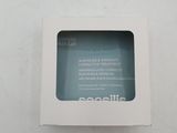 a white box that has a blue label on it
