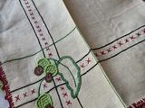 a close up of a pair of napkins on a table