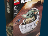 a box of lego star wars toys on a blue background
