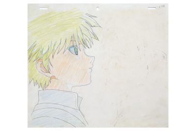 dessin représentant un jeune homme aux cheveux blonds et aux yeux bleus