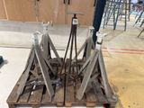 two wooden pallets that are sitting on a pallet