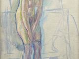an image of a painting of a man standing in front of a window