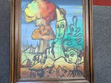 une image d'un tableau sur le mur d'une pièce
