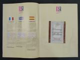 an open book with a picture of a map and a flag on it