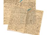 deux pages de vieux papier portant des inscriptions manuscrites